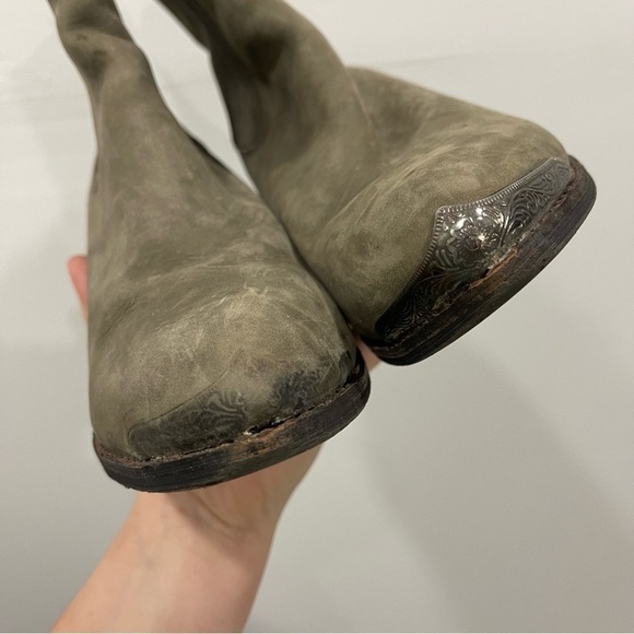 Jeffrey Campbell Bentley Western Suede Leather Bootie Size 8 - Picture 6 of 14